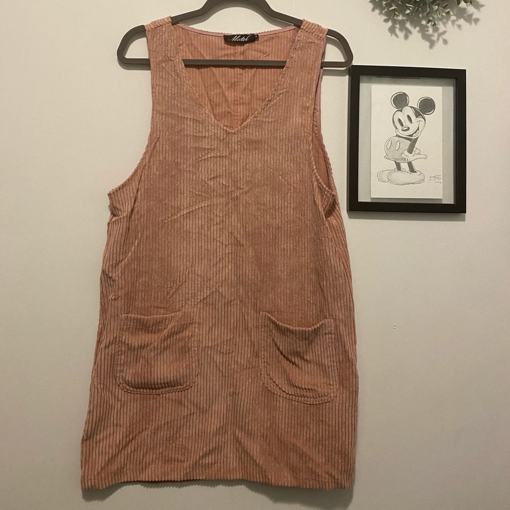 Urban outfitters baby pink corduroy dress